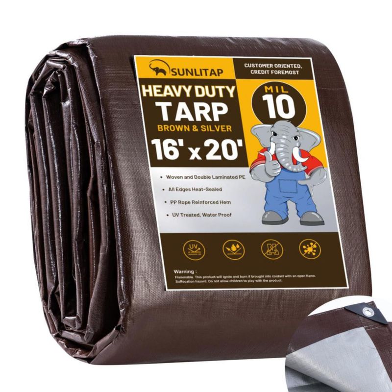LONA SUNLITAP 49 x 61 m Resistente al Agua de Alta Resistencia 10 mil