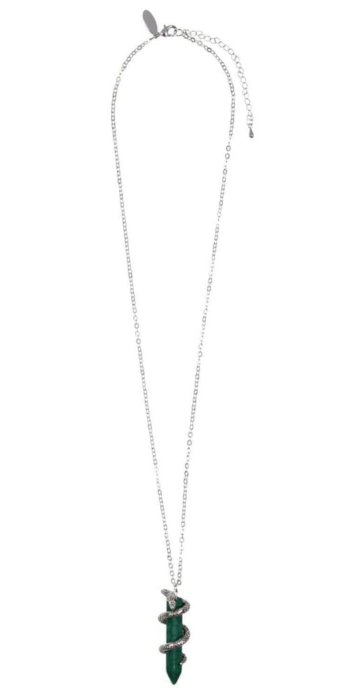 Collar Harry Potter Slytherin con serpiente y gema