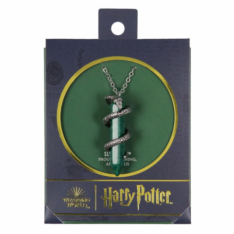 Collar Harry Potter Slytherin con serpiente y gema