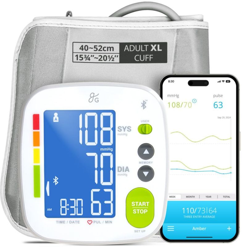 Monitor de Presión Arterial Greater Goods con Manguito XL 40‑52 cm