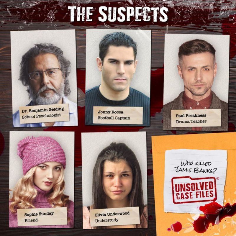 El caso sin resolver del juego Murder Mystery archiva a Banks y Jamie