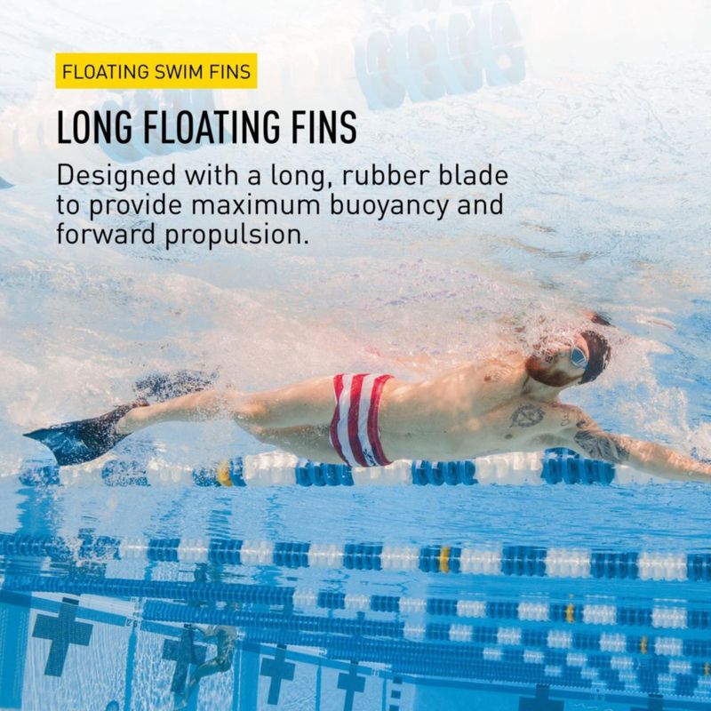 Aletas de natación FINIS Long Floating color negro/rojo talla XL