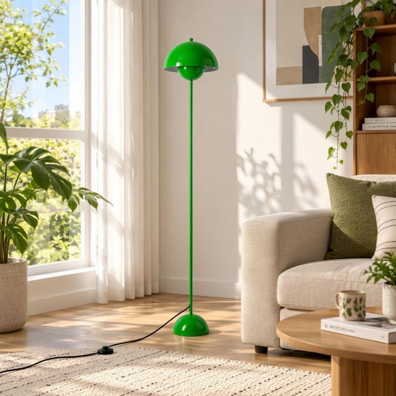 Lámpara de pie COSYLUX Verde Manzana estilo Mid-Century Modern