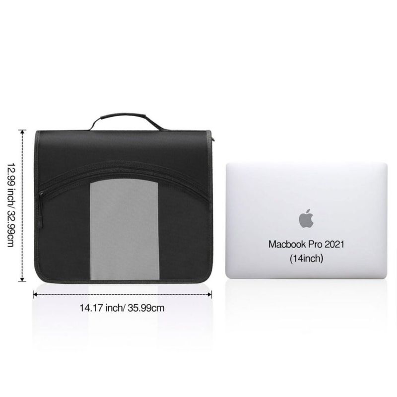 Carpeta con cremallera MoKo 3 anillas capacidad para 600 hojas color negro y gris