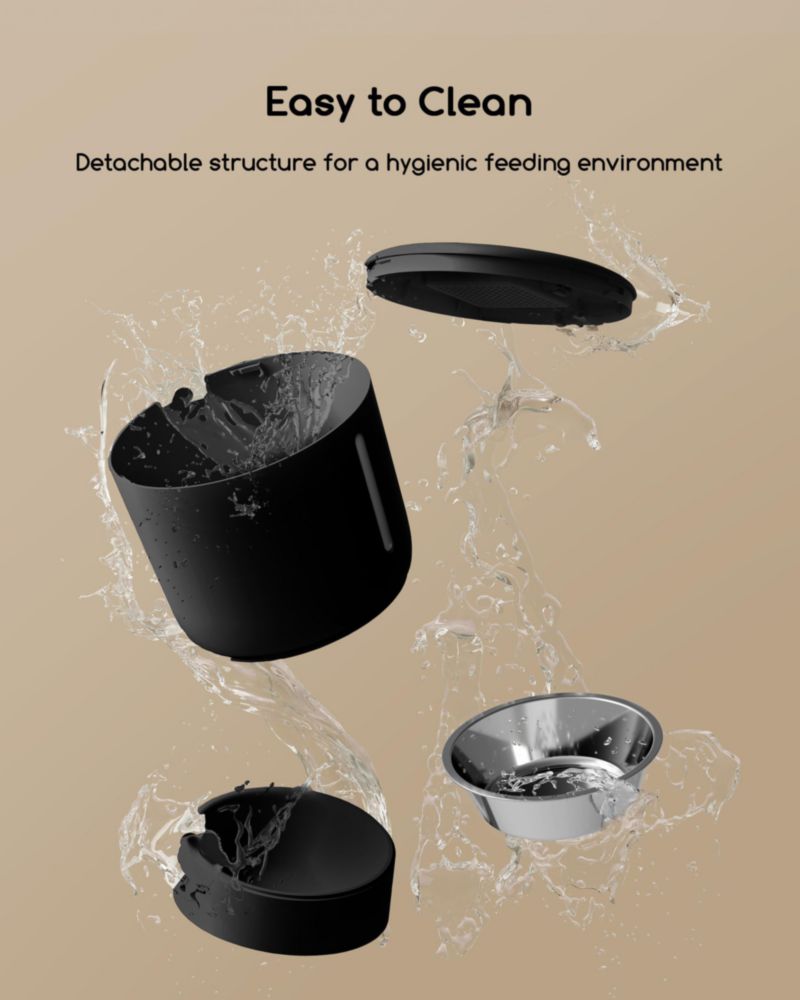 Alimentador automático Faroro 4L control de porciones - negro