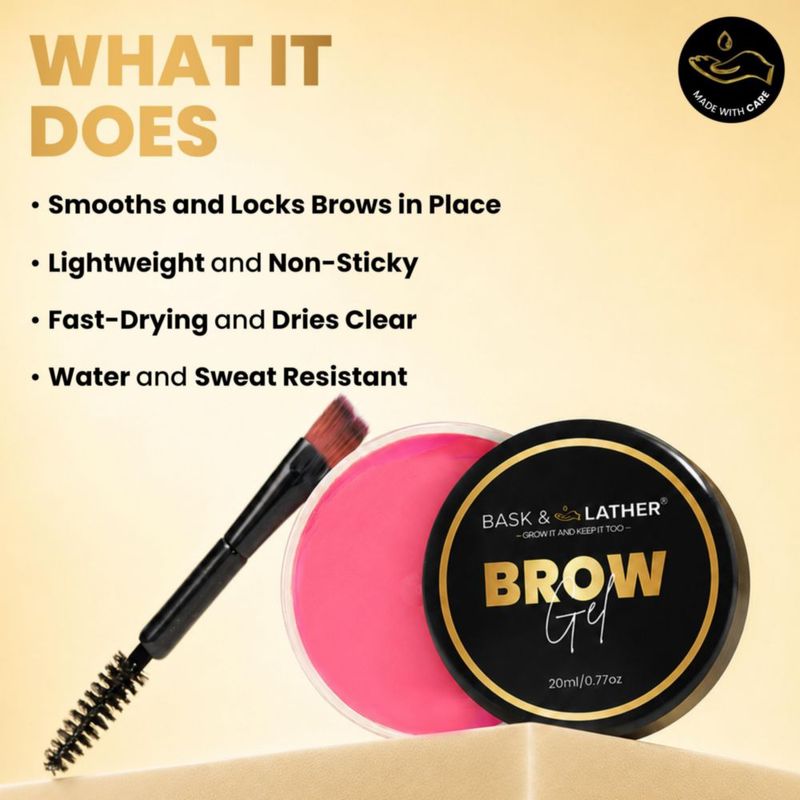 Gel para Cejas BASK & LATHER 20 ml Transparente e Impermeable