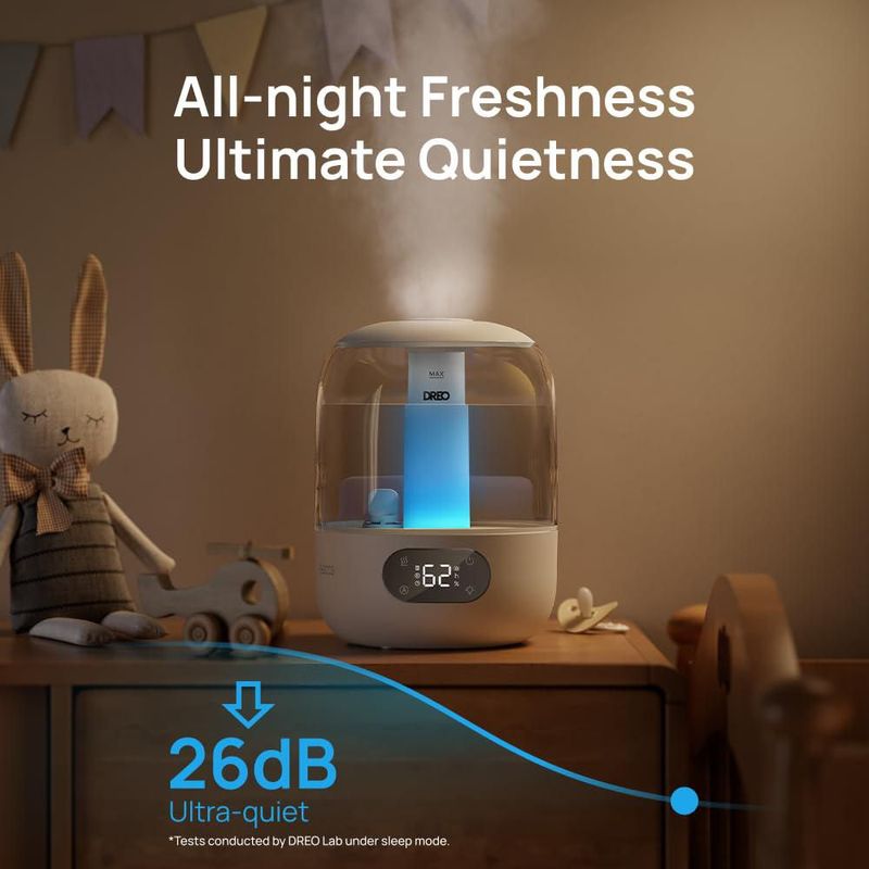 Humidificador Dreo 3L Rellenado Superior 30H de Funcionamiento Silencioso 26dB para Dormitorio