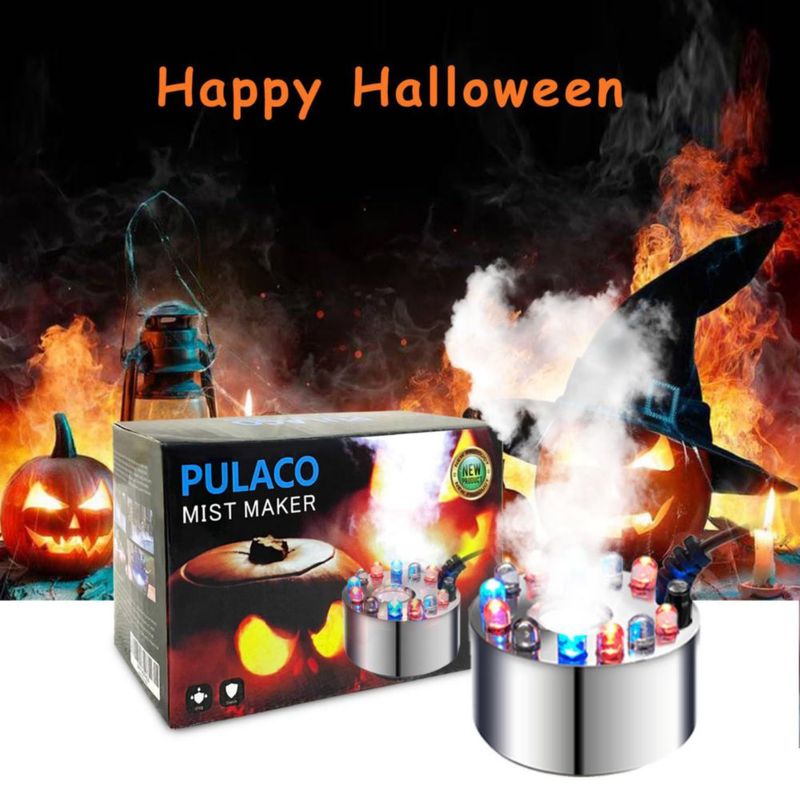 Humidificador PULACO con 12 LED Generador de Niebla y Atomizador