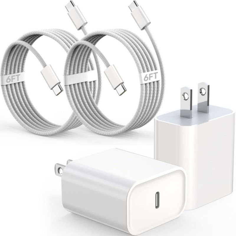 Cargador Dazana 20W USB‑C pack de 2 cables de 18 m