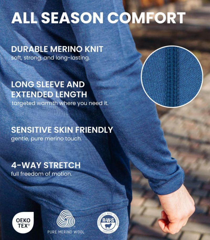 Conjunto de capa base Merino.tech talla Grande 250 gris carbón