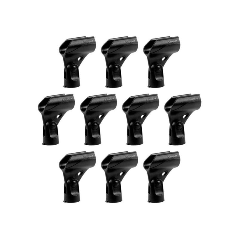 Clip para micrófono Shure A25DM – Pack de 10 para micrófonos de mano