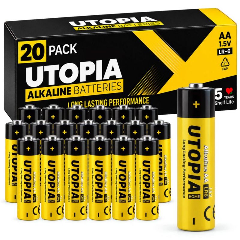 Pilas Utopia Home AA 15 V 20 unidades alcalinas