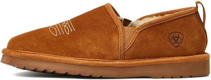 Pantufla ARIAT Lasso para hombre 28 cm gamuza color castaña