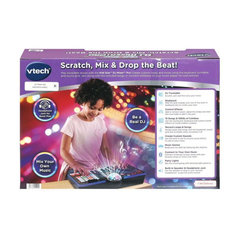Mezcladora DJ VTech Kidi Star DJ Pro Negra Inalámbrica