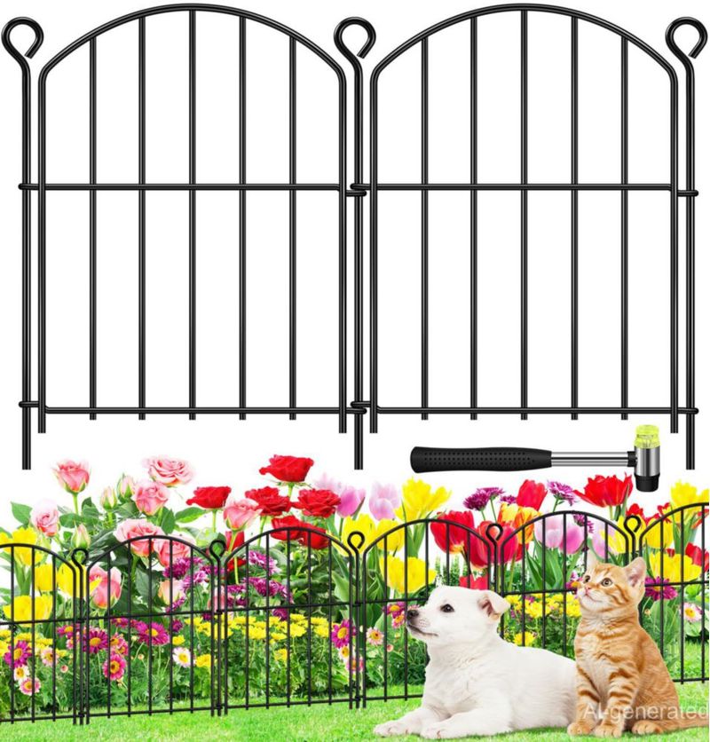 Cerca de Jardín HEYRSUN 43 cm x 6 m de Metal Antióxido