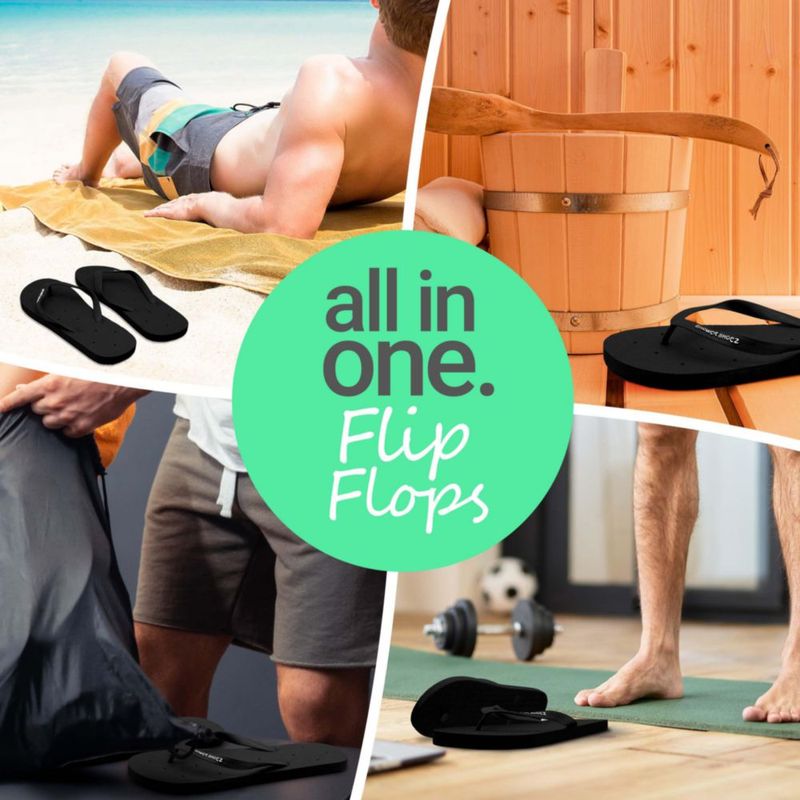 Sandalias de ducha Shower Shoez negras talla 10