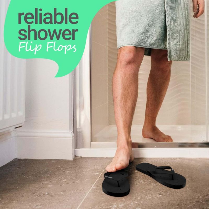 Sandalias de ducha Shower Shoez negras talla 10