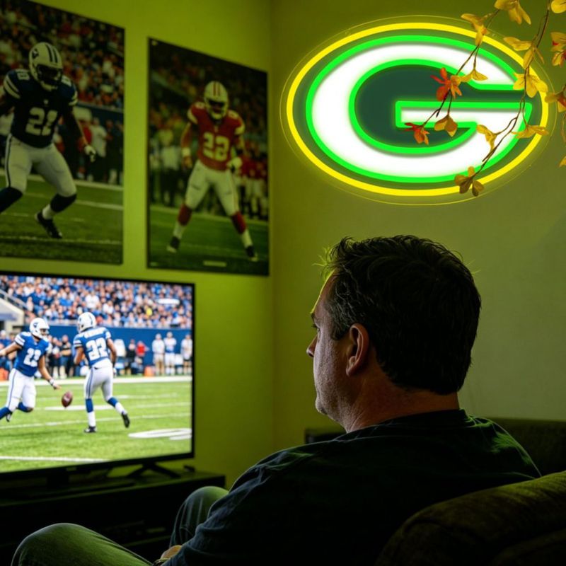 Letrero de Neón LED BNBIDEN con Logo de los Packers – Decoración de Pared Regalo