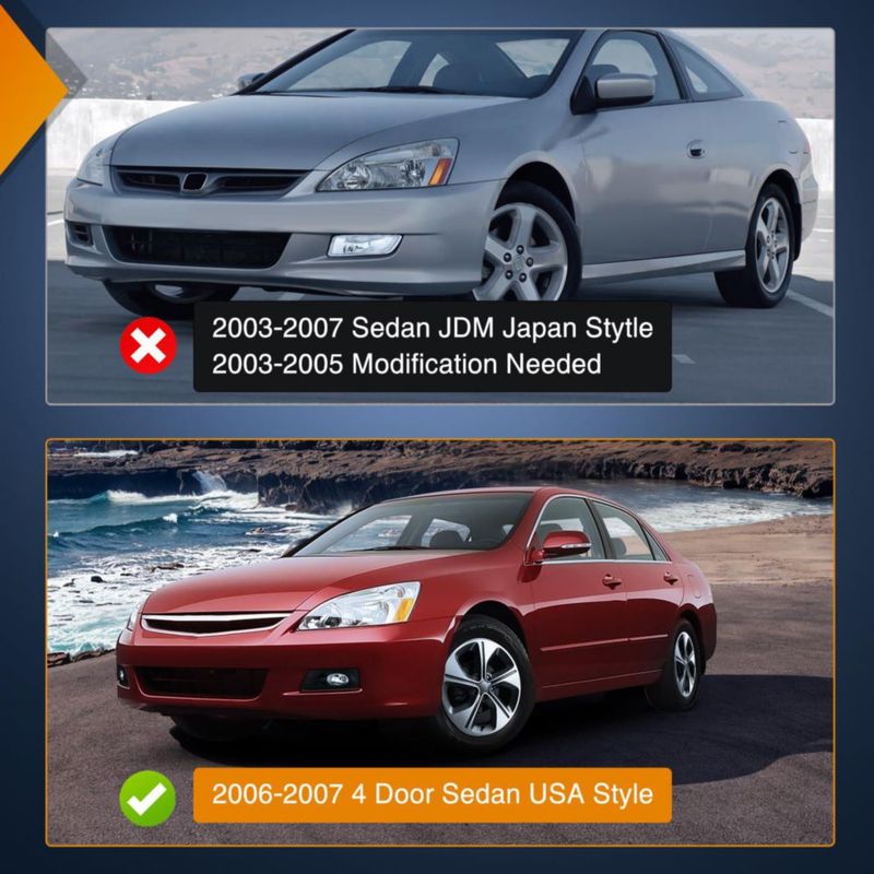 Luces antiniebla Nilight para Honda Accord 2006‑2007 Sedán 4 puertas