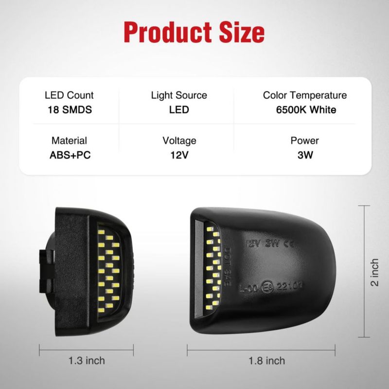 Luz de placa Nilight para Chevrolet Silverado 1500