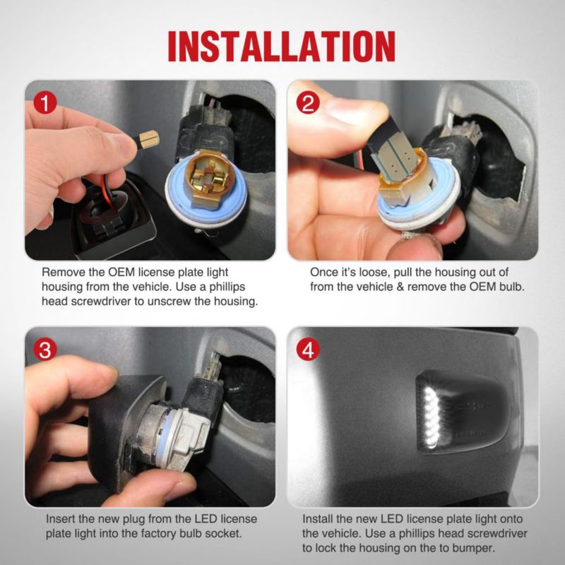 Luz de placa Nilight para Chevrolet Silverado 1500