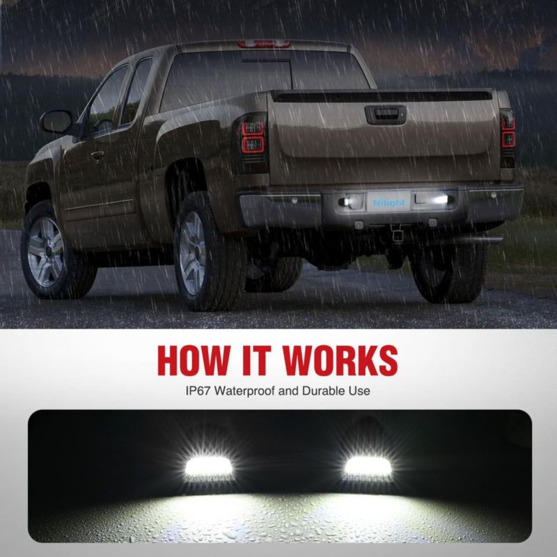 Luz de placa Nilight para Chevrolet Silverado 1500