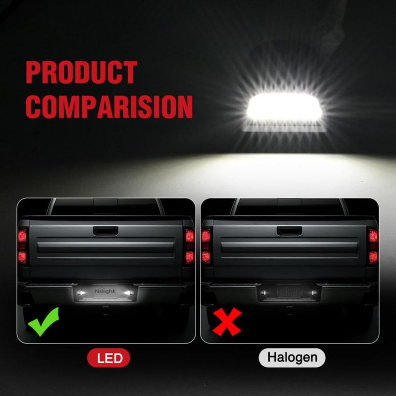Luz de placa Nilight para Chevrolet Silverado 1500