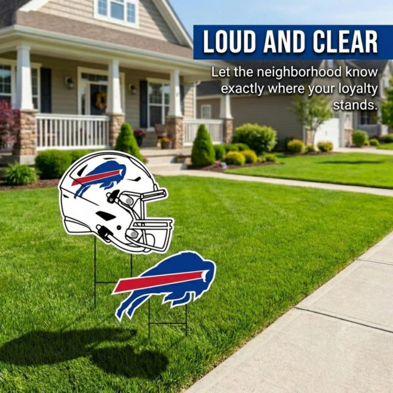 Set de carteles para jardín Proformance Home – Logo de los Buffalo Bills