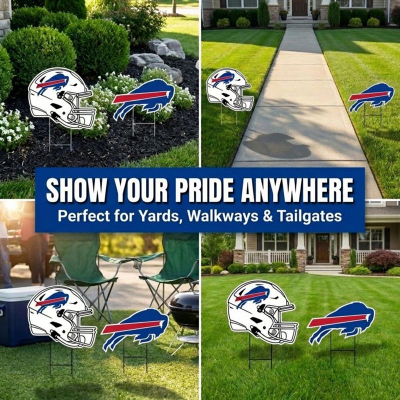 Set de carteles para jardín Proformance Home – Logo de los Buffalo Bills