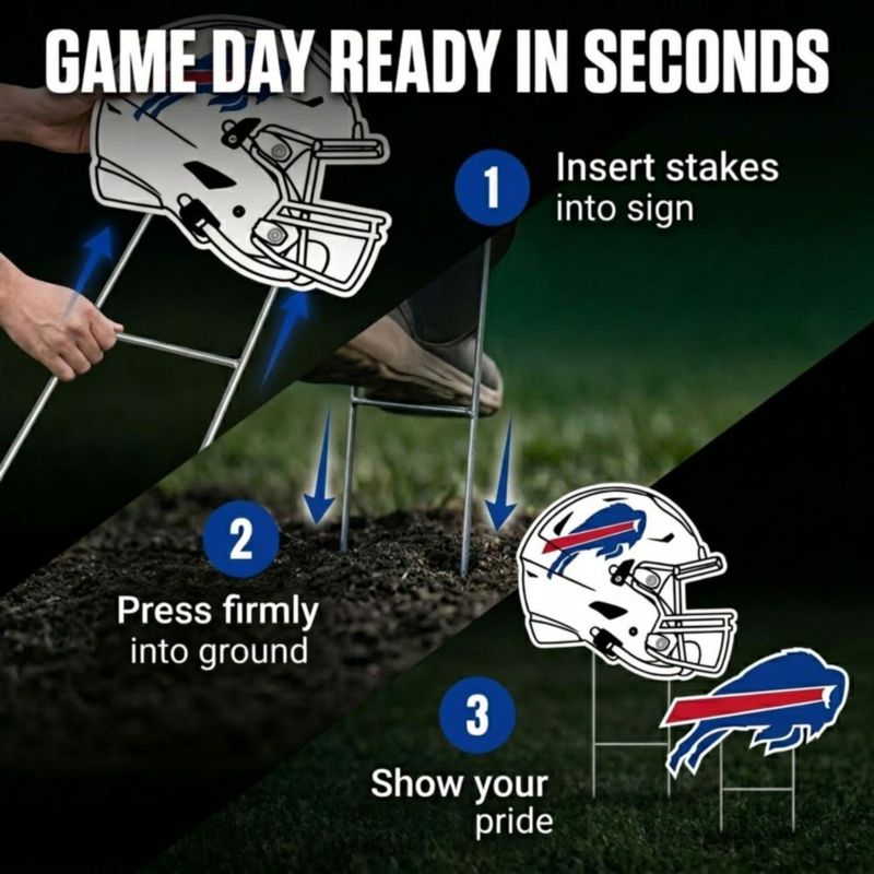 Set de carteles para jardín Proformance Home – Logo de los Buffalo Bills