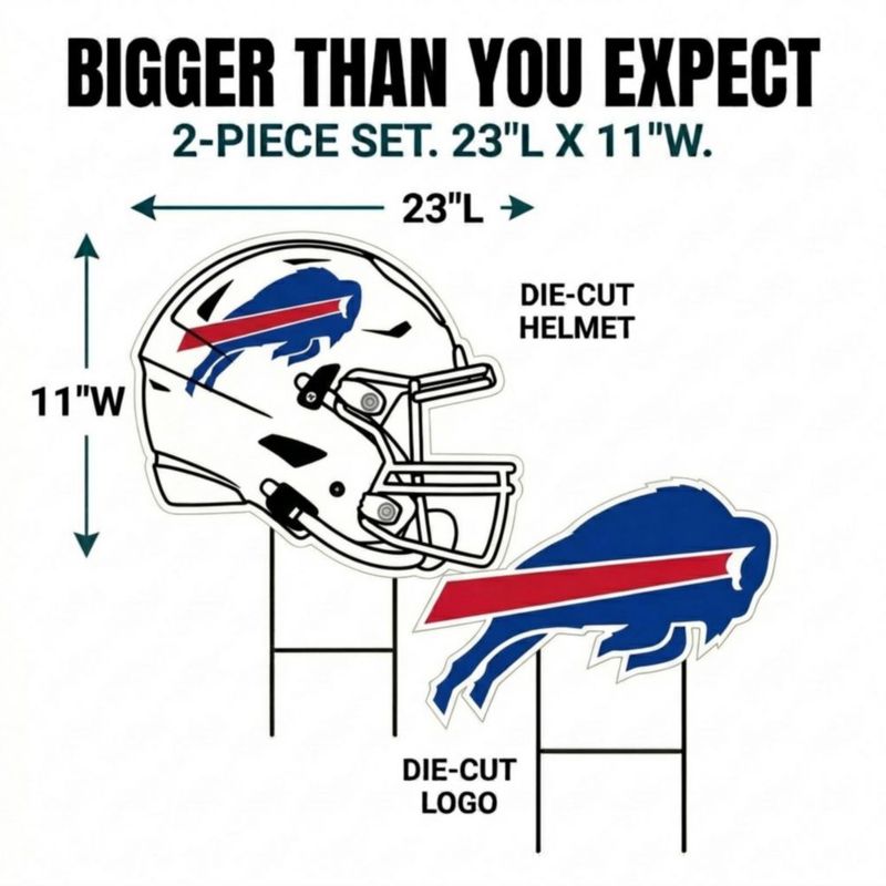 Set de carteles para jardín Proformance Home – Logo de los Buffalo Bills