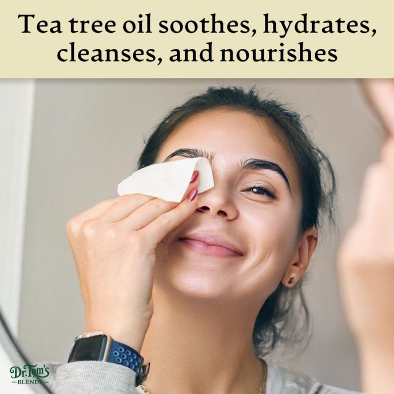 Toallitas para párpados Dr. Tom's Blends 60 uds con aceite de árbol de té