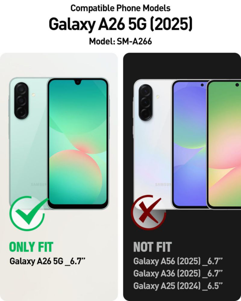 Funda Poetic Galaxy A26 5G Resistente con Soporte – Negra