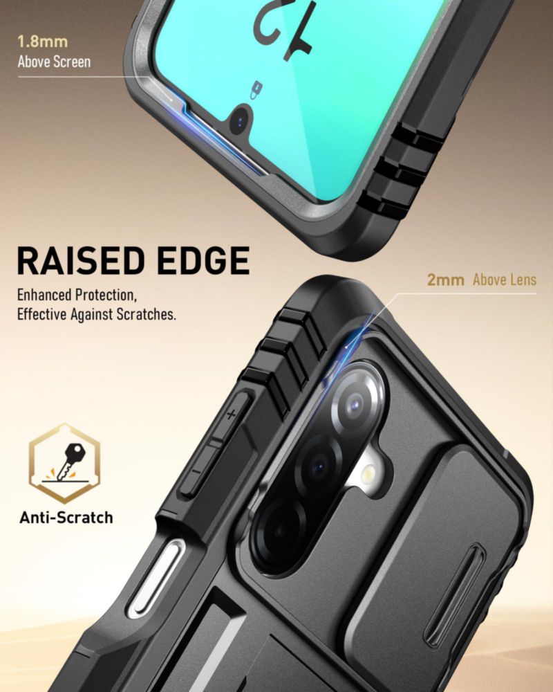 Funda Poetic Galaxy A26 5G Resistente con Soporte – Negra