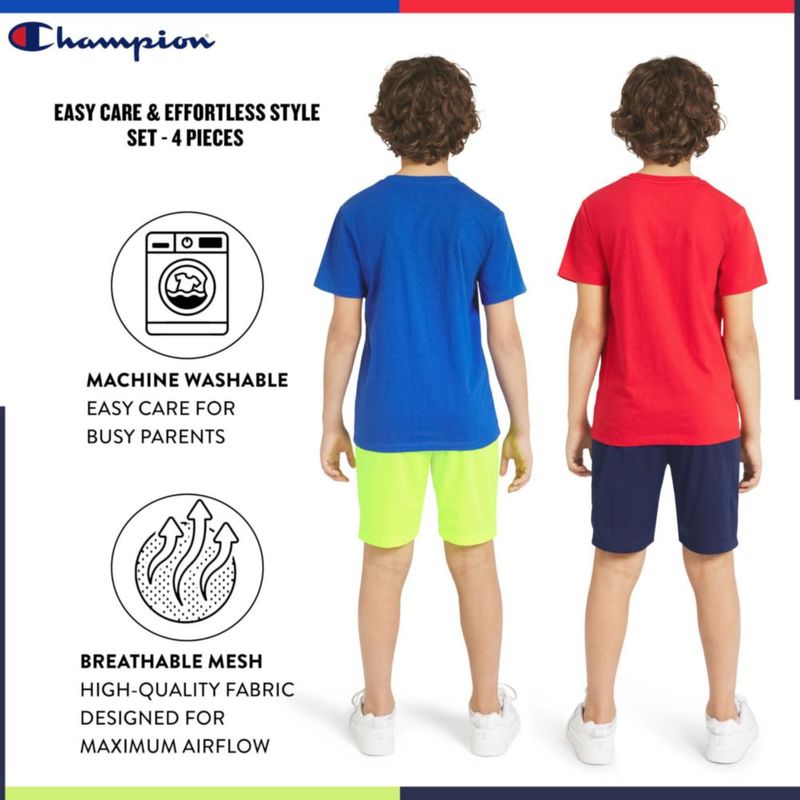 Conjunto corto Champion de 4 piezas para niños