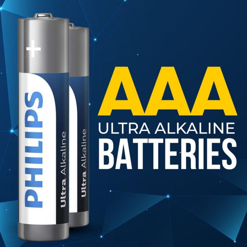 Pilas AAA PHILIPS paquete de 24 unidades 15 V ultra alcalinas de larga duración