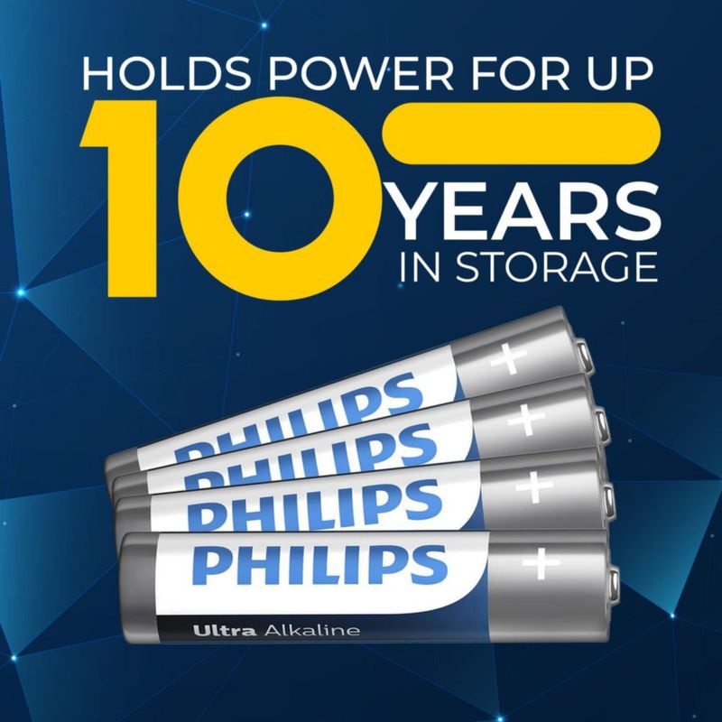 Pilas AAA PHILIPS paquete de 24 unidades 15 V ultra alcalinas de larga duración