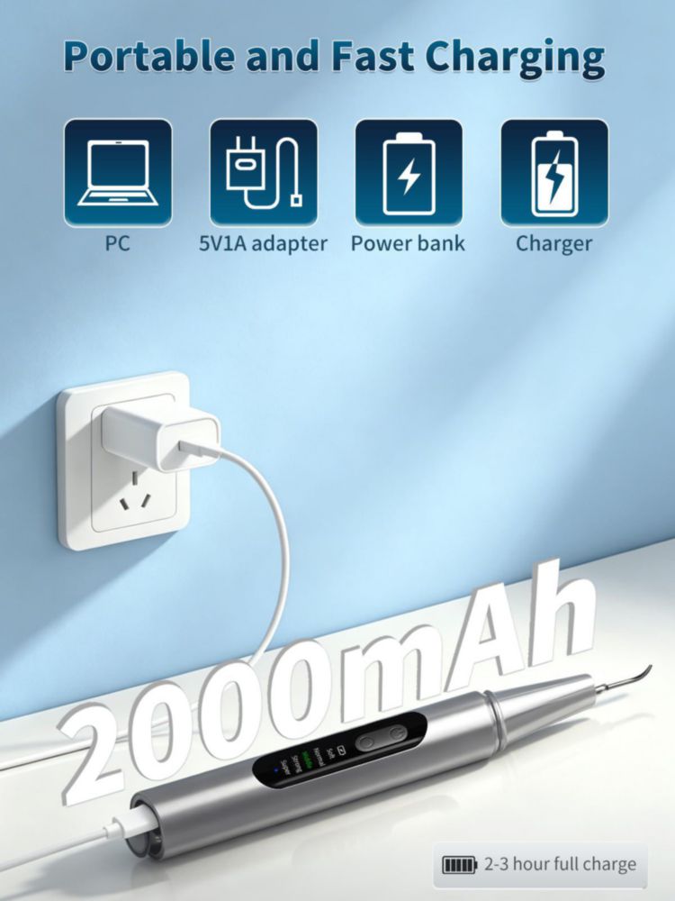 Removedor de placa AudScope con luz LED 5 modos recargable por USB