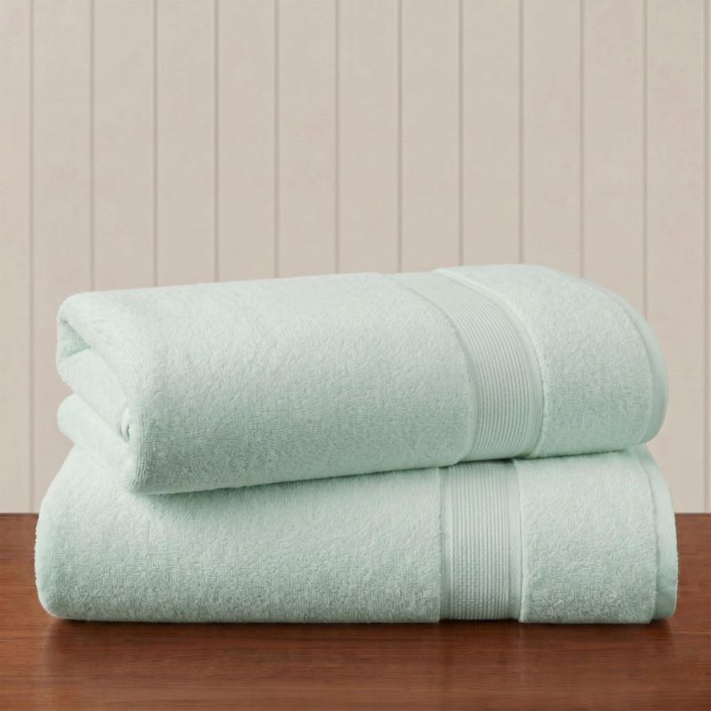 Juego de 2 toallas Madison Park 86 cm x 173 cm – Color espuma marina
