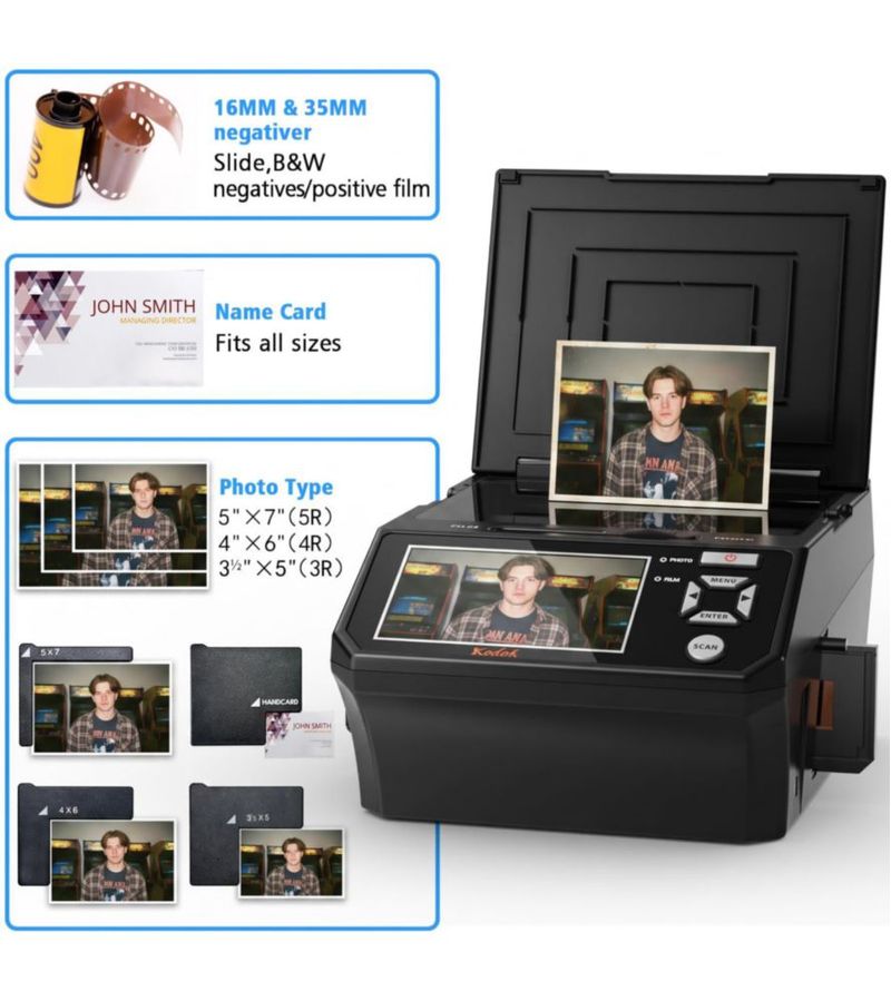 Escáner DigitPro 5" para fotos diapositivas y negativos