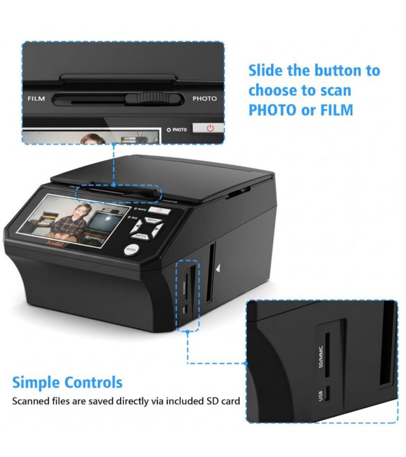 Escáner DigitPro 5" para fotos diapositivas y negativos