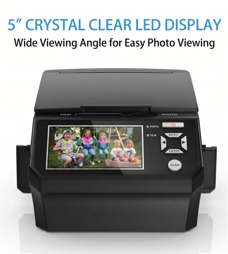Escáner DigitPro 5" para fotos diapositivas y negativos