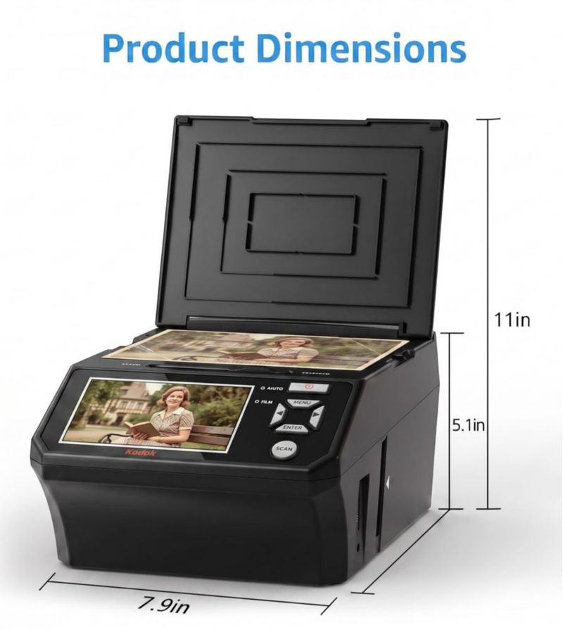 Escáner DigitPro 5" para fotos diapositivas y negativos