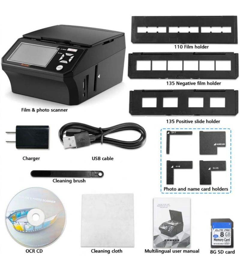 Escáner DigitPro 5" para fotos diapositivas y negativos
