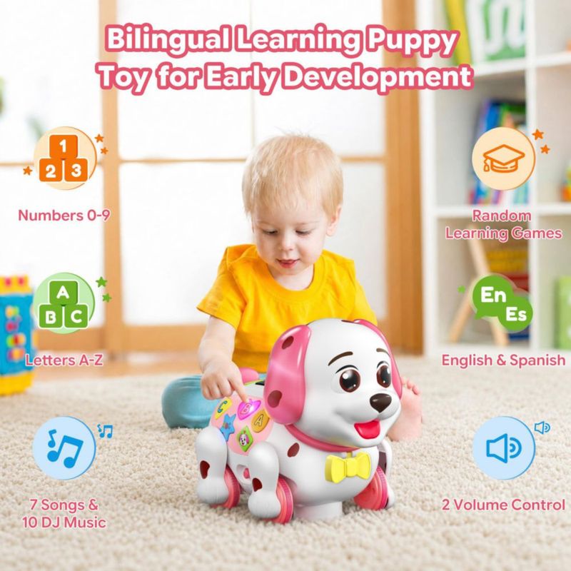 Perrito de Empuje Musical Grasili - Regalo para Niños de 1‑2 Años