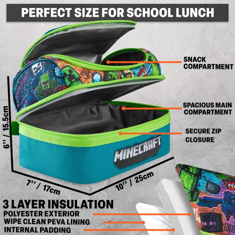 Set de Loncheras Get Trend Minecraft 3 piezas 20 fl oz (590 ml)