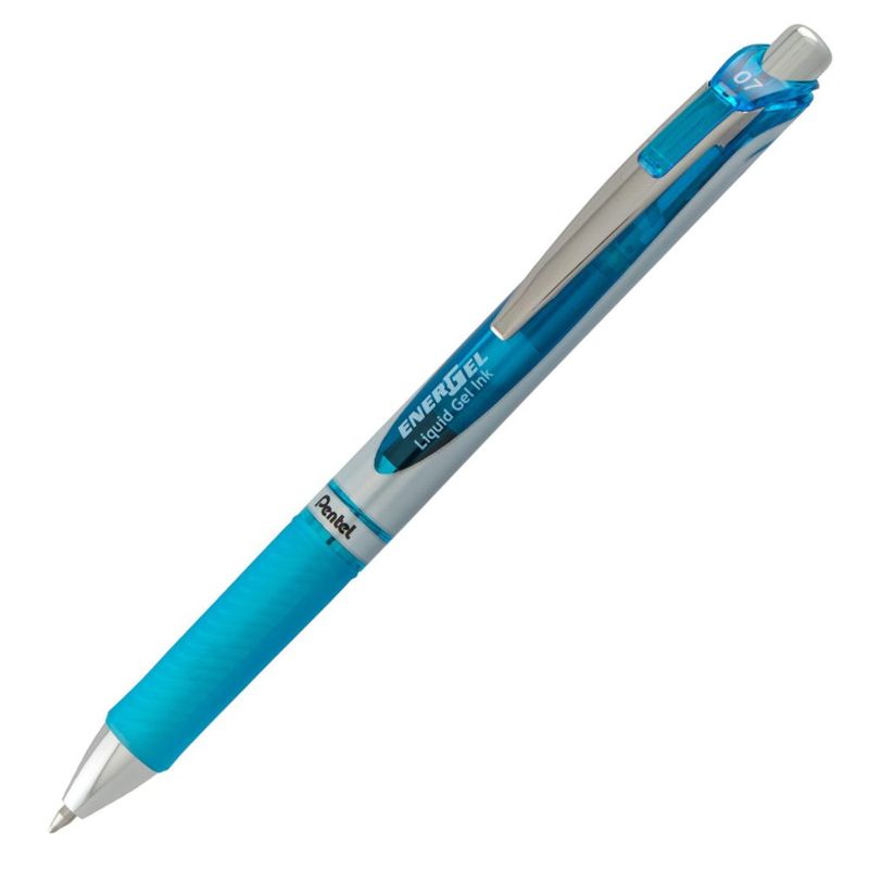Bolígrafo retráctil de gel Pentel EnerGel RTX azul cielo (2 unidades)