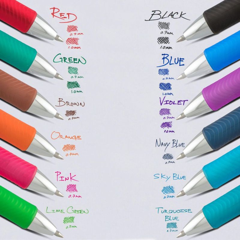 Bolígrafo retráctil de gel Pentel EnerGel RTX azul cielo (2 unidades)