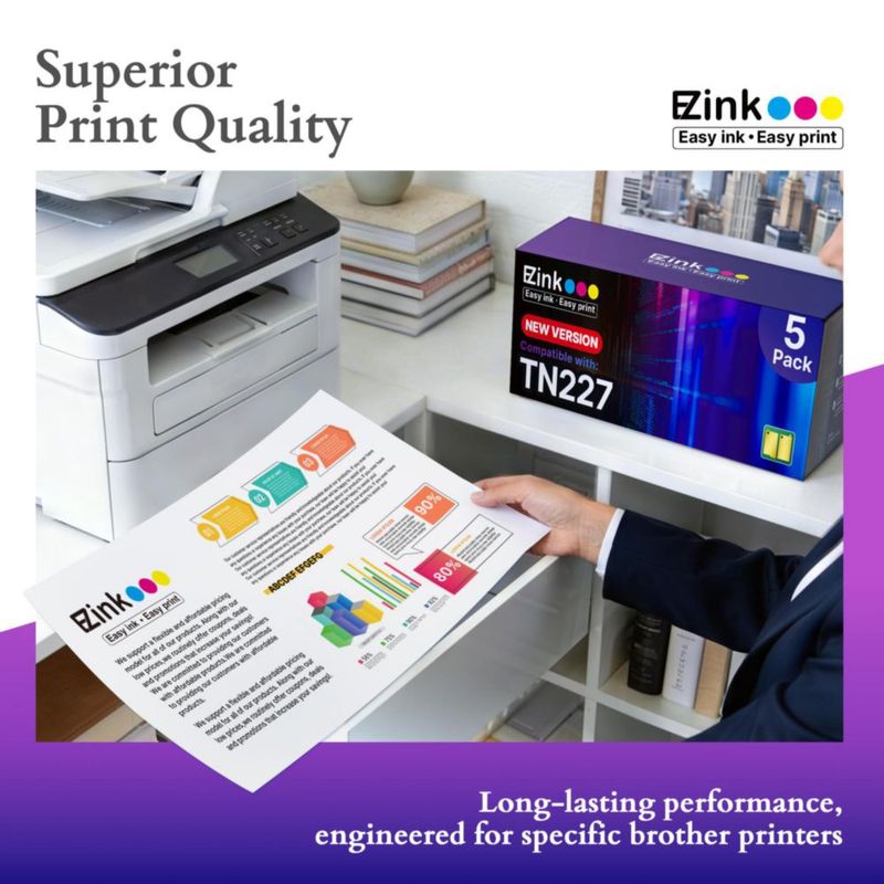 Tóner láser E-Z Ink TN227 pack de 5 unidades de alto rendimiento