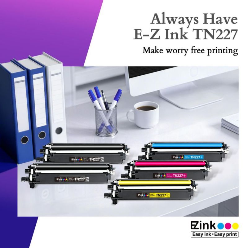Tóner láser E-Z Ink TN227 pack de 5 unidades de alto rendimiento